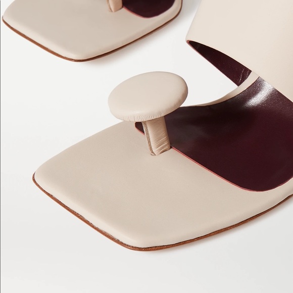 STAUD Luna Square Toe Leather Mules - Picture 3 of 8